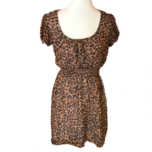 3 for 20 $ bundle Evolutionary Apparel Leopard Print Mini Dress - Picture 1 of 12